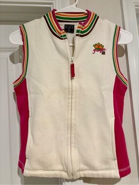 Vintage Y2K Children’s Place Princess Crown Fleece Zip Vest Girls XL/Adult XS